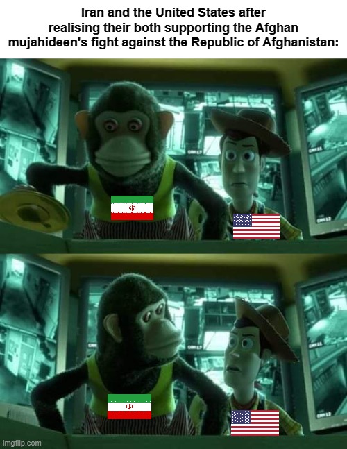 US and Iran+ Mujah vs. USSR